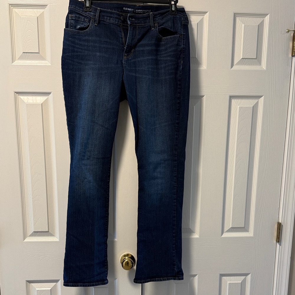 Old Navy jeans. Curvy.  14 long.